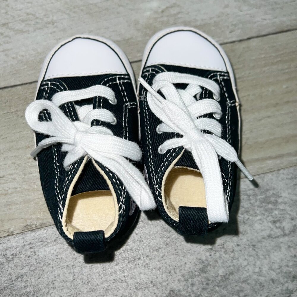 Baby Chuck Taylor All Star Cribster Canvas Black/White Size 3 - Picture 5 of 7